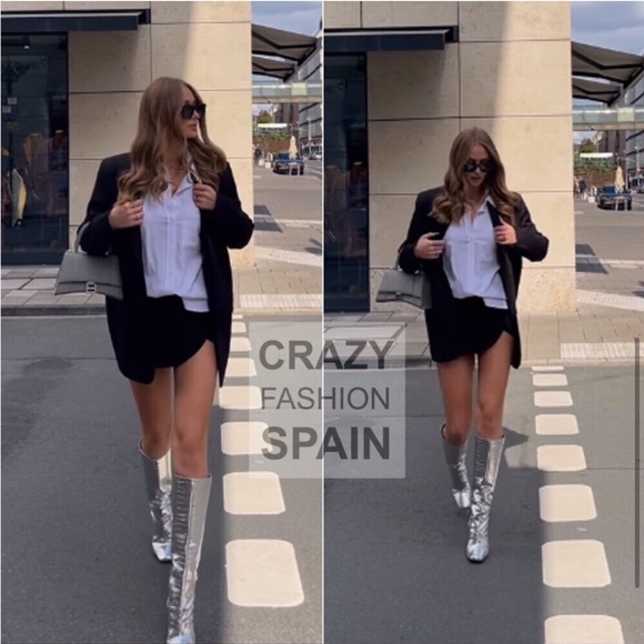 ZARA LAMINATED HEELED BOOTS - Picture 7 of 12